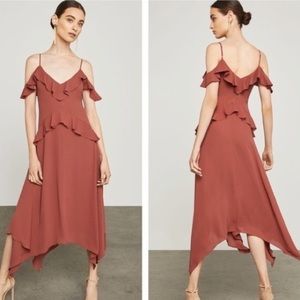 BCBGMaxAzria Lissa Asymmetrical Midi Slip Dress M